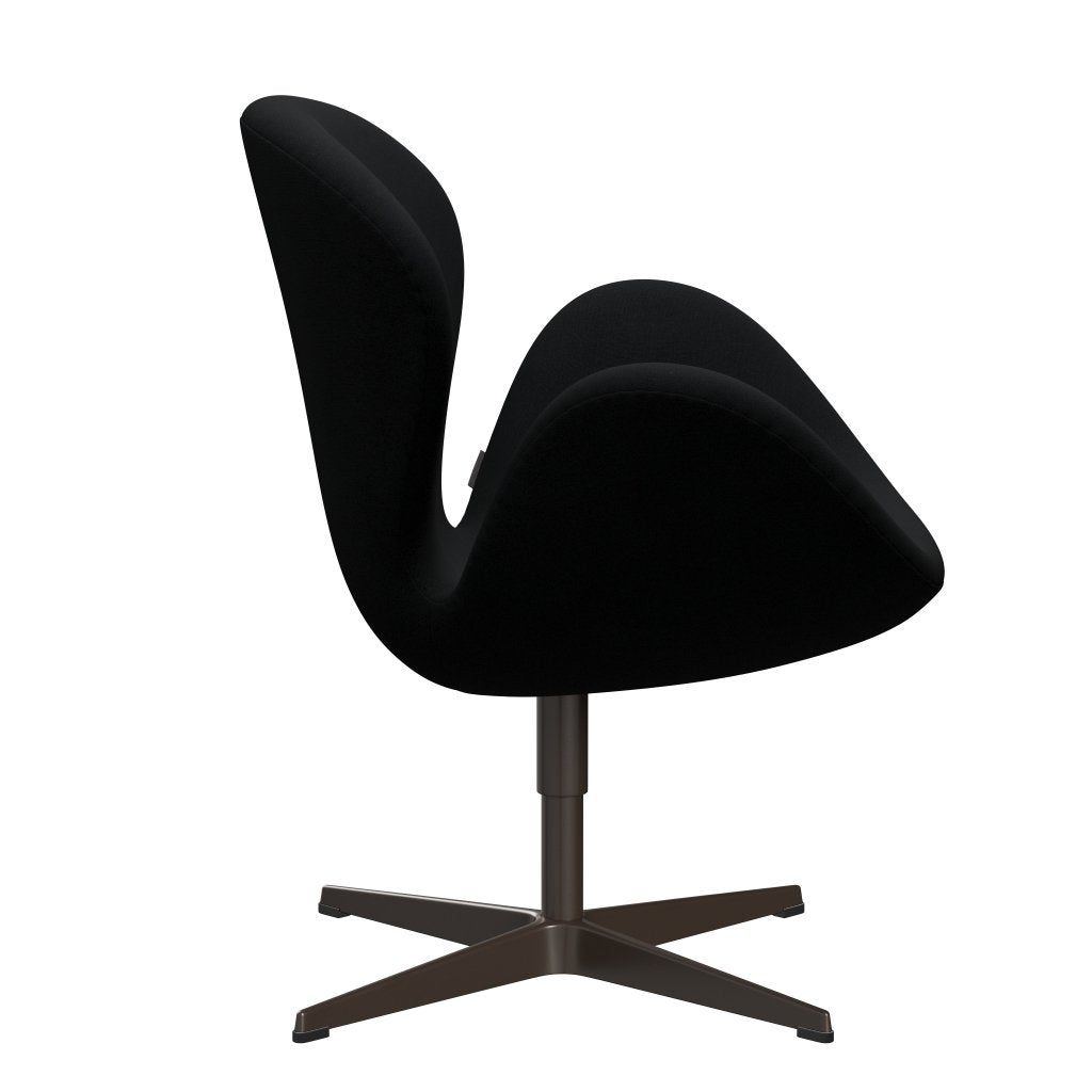 Fritz Hansen Swan Lounge Chair, Brown Bronze/Christianshavn Black Uni