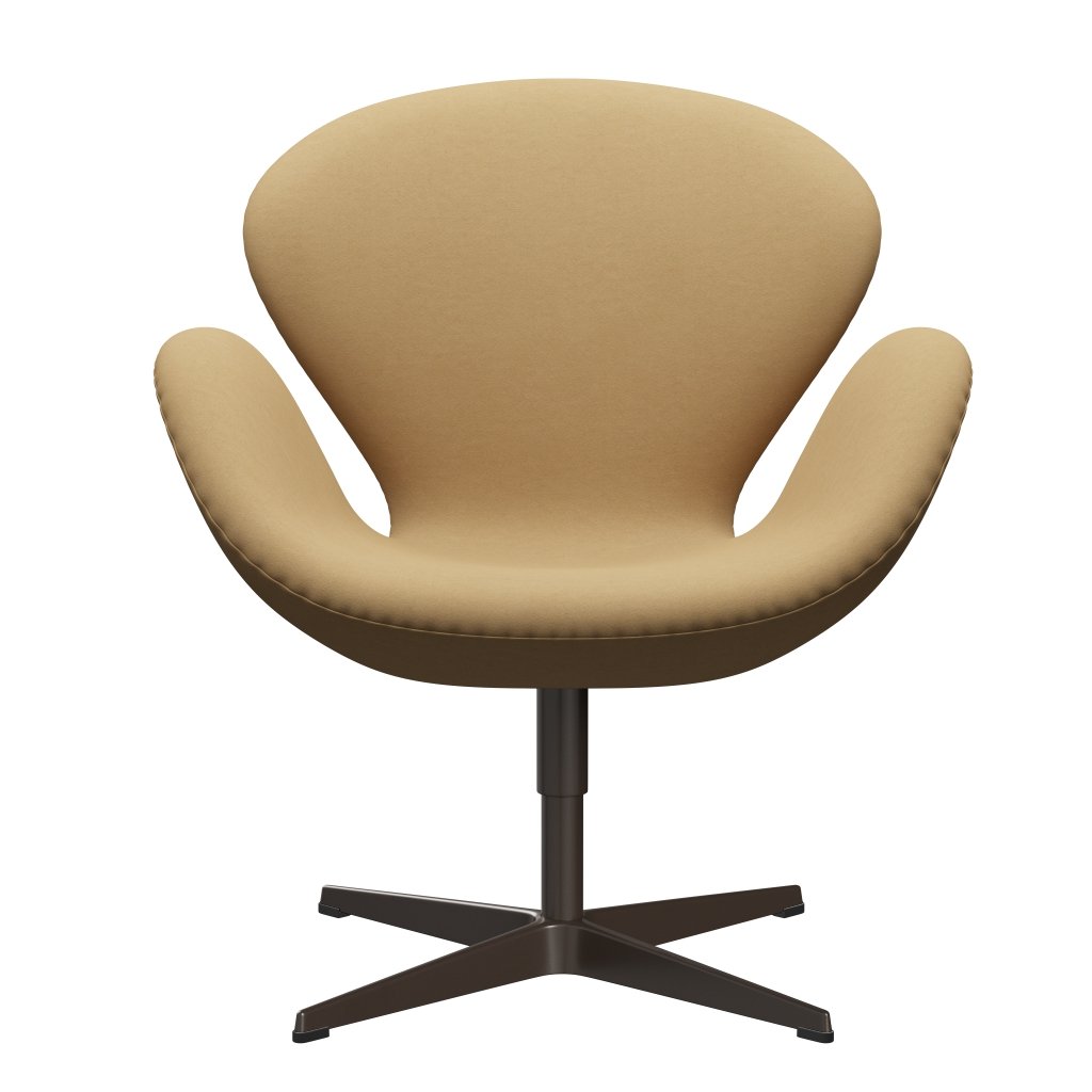 Fritz Hansen Swan Lounge Chair, Brown Bronze/Comfort Beige (00280)