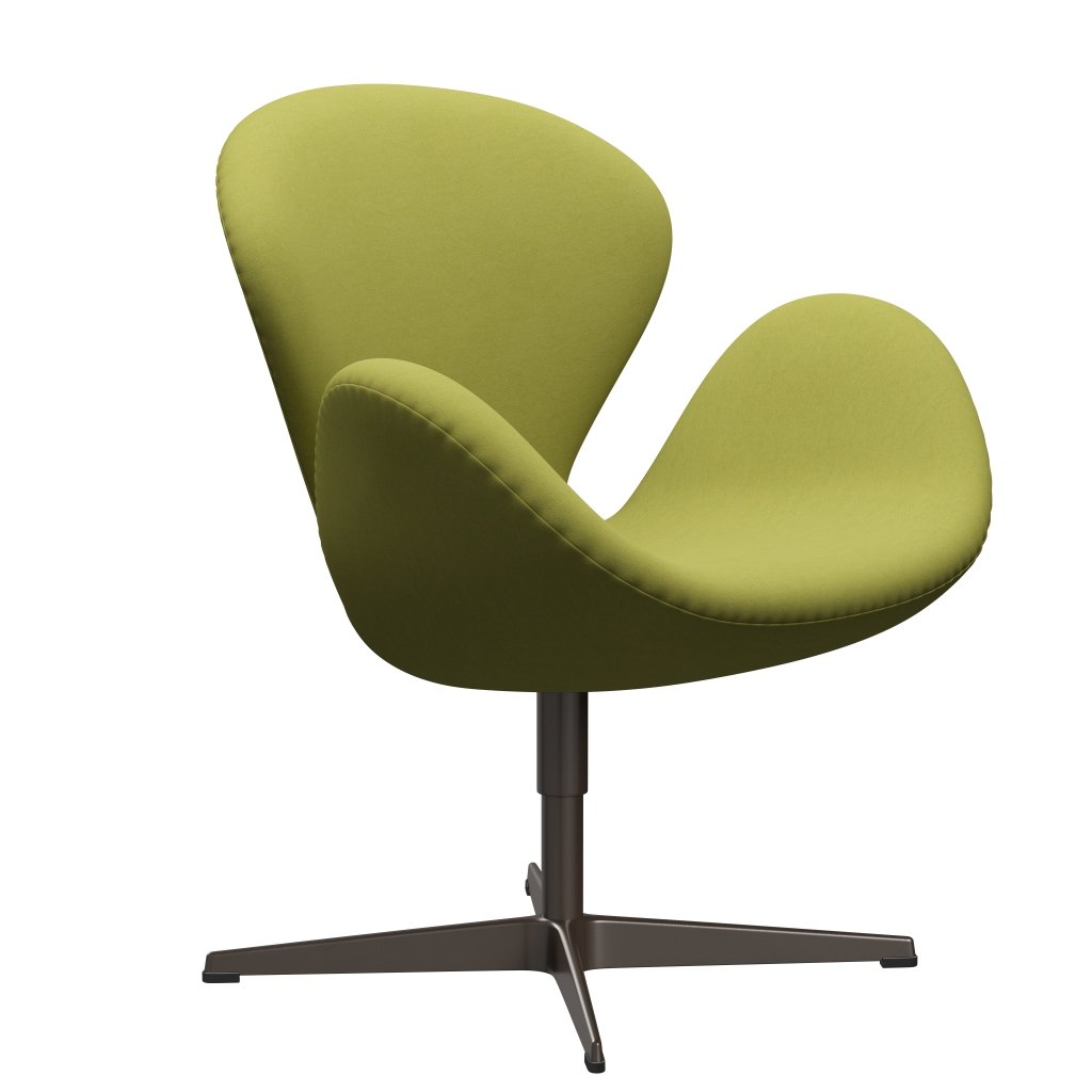 Fritz Hansen Swan Lounge Chair, Brown Bronze/Comfort Beige/Green