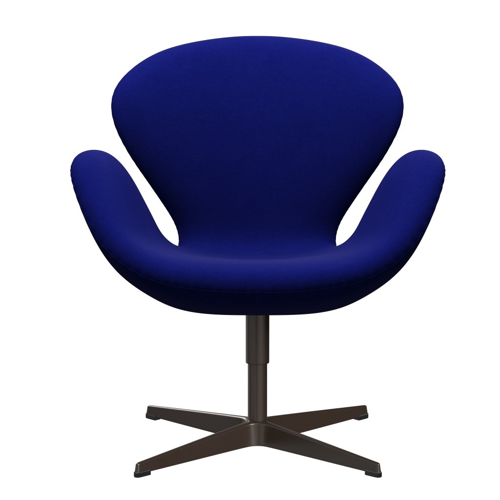 Fritz Hansen Swan Lounge Chair, Brown Bronze/Comfort Blue (66008)