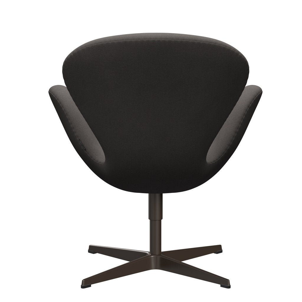 Fritz Hansen Swan Lounge Chair, Brown Bronze/Comfort Dark Grey (60008)