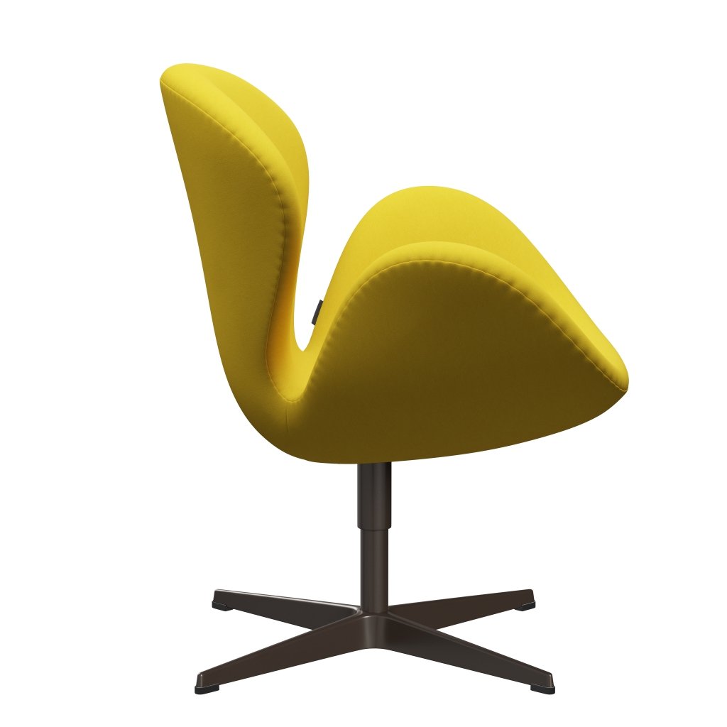 Fritz Hansen Swan Lounge Chair, Brown Bronze/Comfort Yellow (62003)