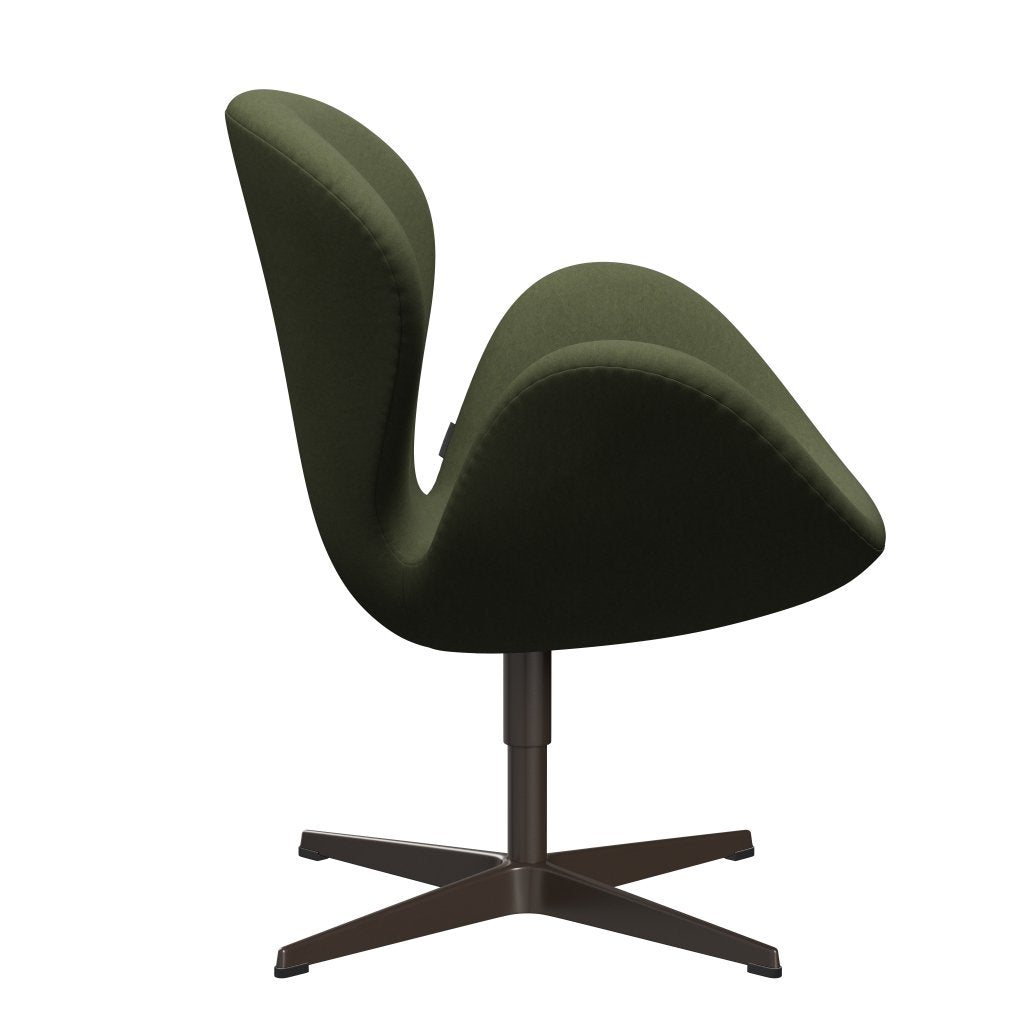 Fritz Hansen Swan Lounge Chair, Brown Bronze/Comfort Green/Grey
