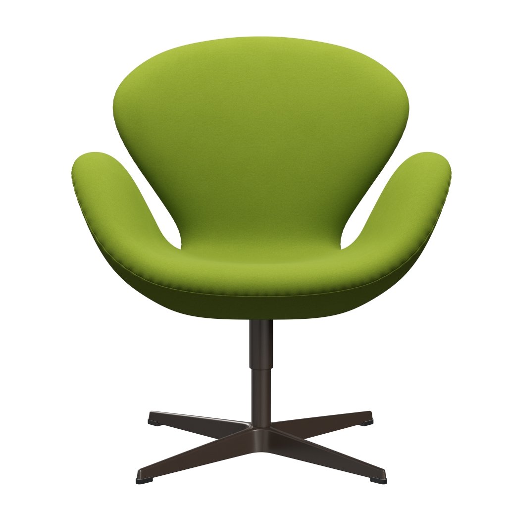 Fritz Hansen Swan Lounge Chair, Brown Bronze/Comfort Light Green (68000)