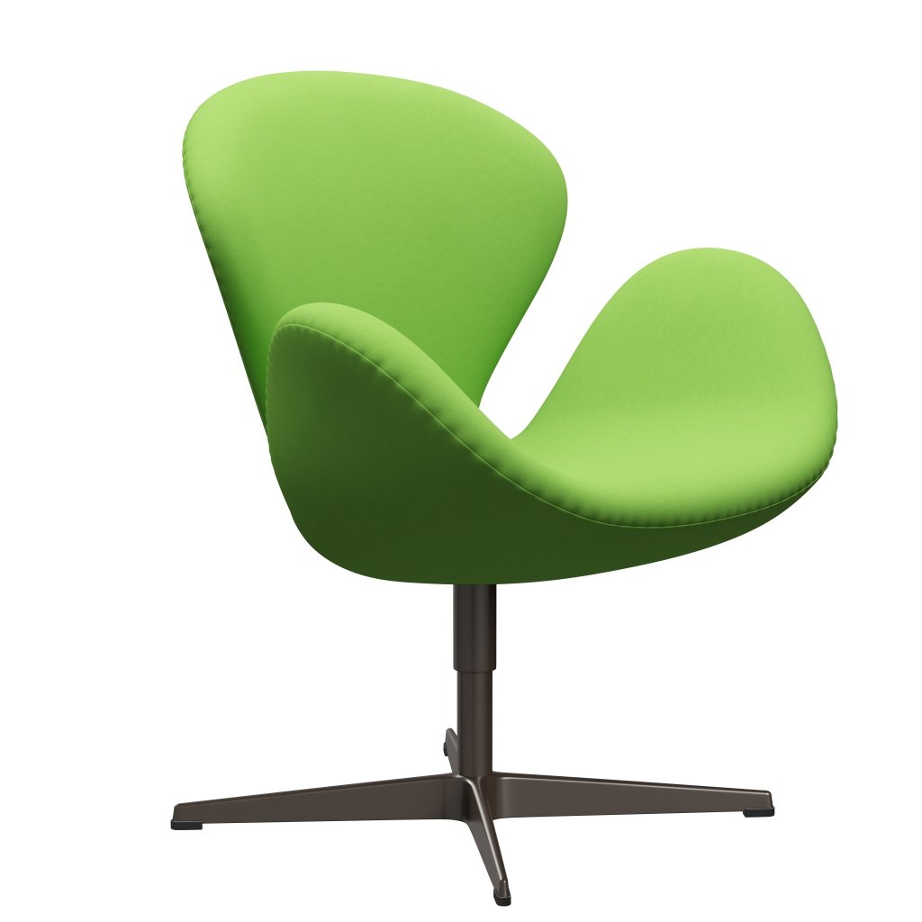 Fritz Hansen Swan Lounge Chair, Brown Bronze/Comfort Light Green (68010)