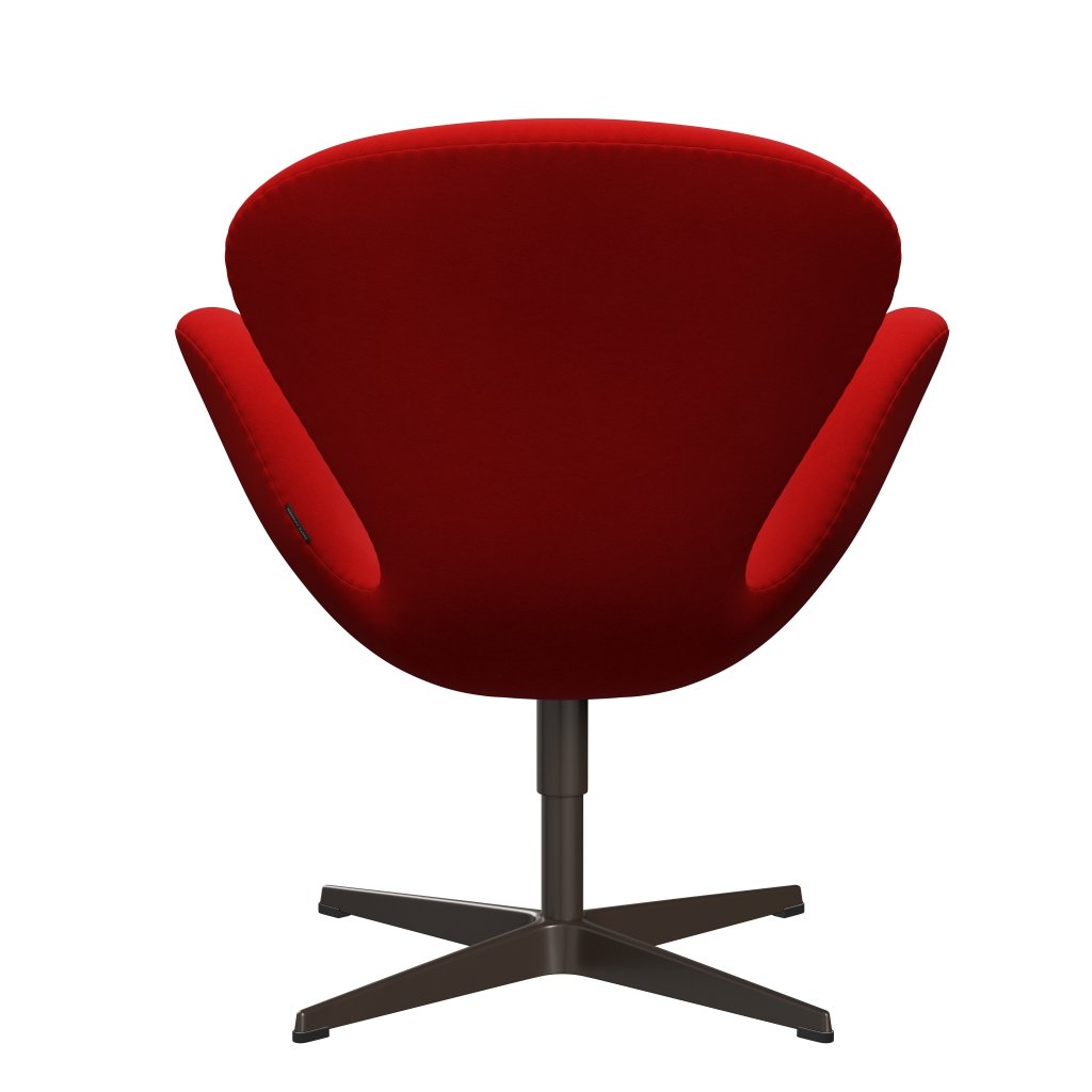 Fritz Hansen Swan Lounge Chair, Brown Bronze/Comfort Red (64003)