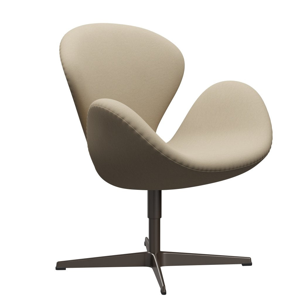Fritz Hansen Swan Lounge Chair, Brown Bronze/Comfort Sand Light (61002)