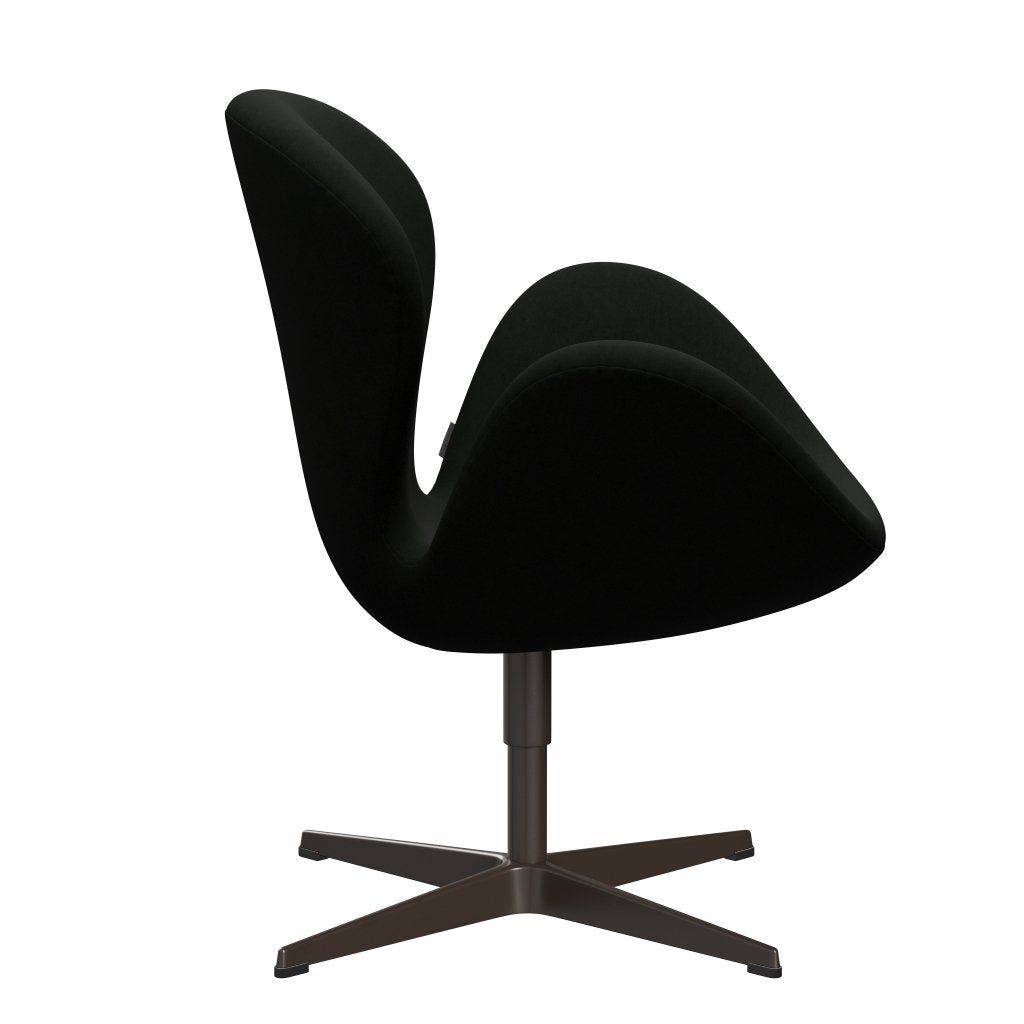 Fritz Hansen Swan Lounge Chair, Brown Bronze/Comfort Black (60009)