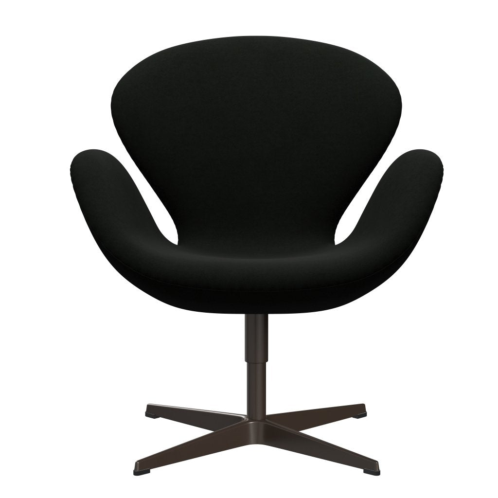 Fritz Hansen Swan Lounge Chair, Brown Bronze/Comfort Black (60009)
