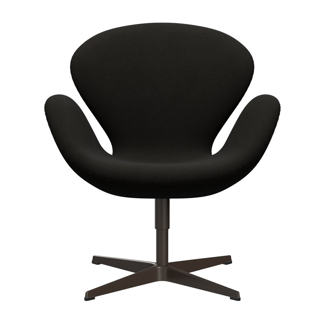 Fritz Hansen Swan Lounge Chair, Brown Bronze/Comfort Black (61013)