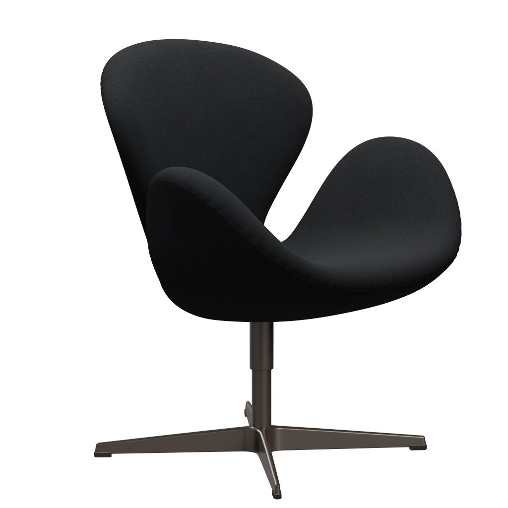 Fritz Hansen Swan Lounge Chair, Brown Bronze/Comfort Black/Grey