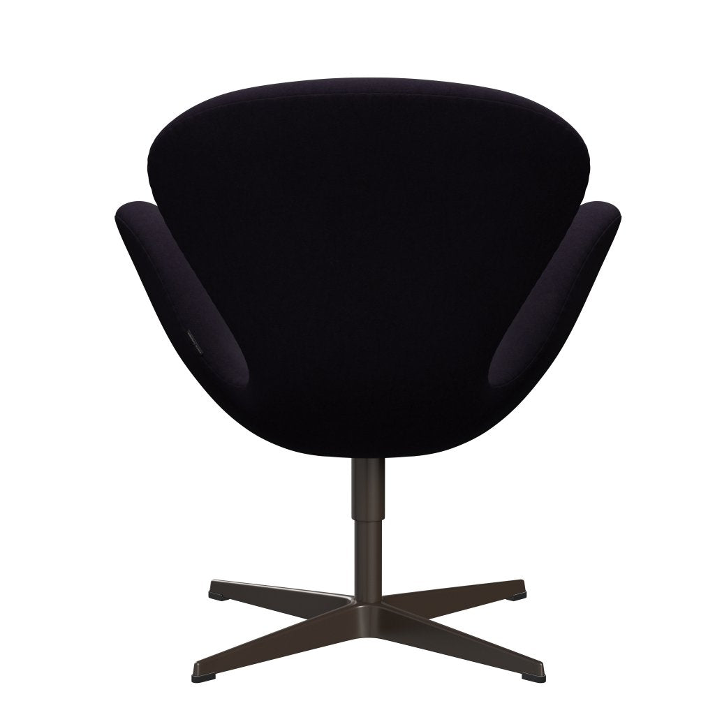 Fritz Hansen Swan Lounge Chair, Brown Bronze/Comfort Violet Red