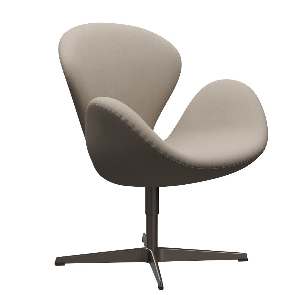 Fritz Hansen Swan Lounge Chair, Brown Bronze/Comfort White Grey
