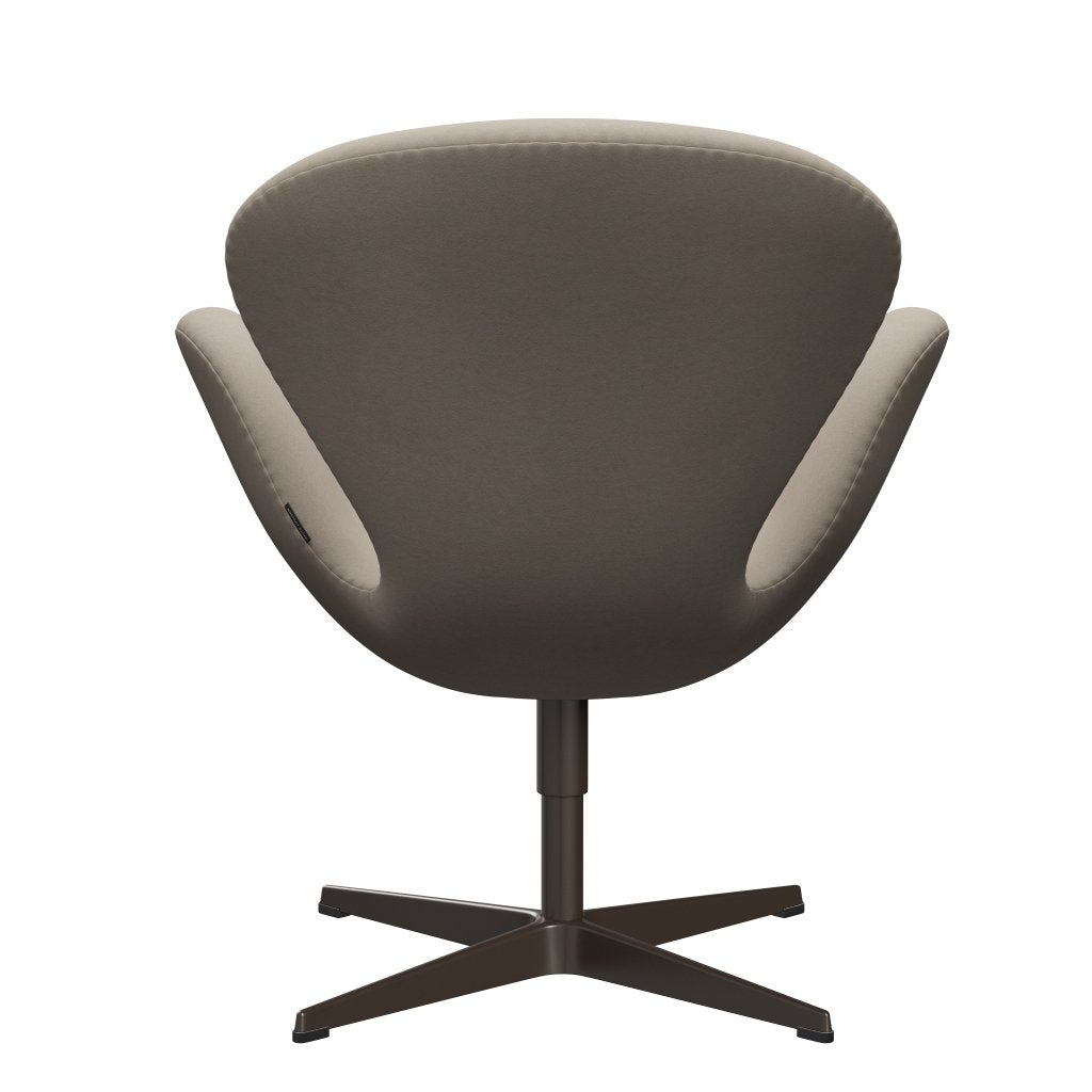 Fritz Hansen Swan Lounge Chair, Brown Bronze/Comfort White Grey