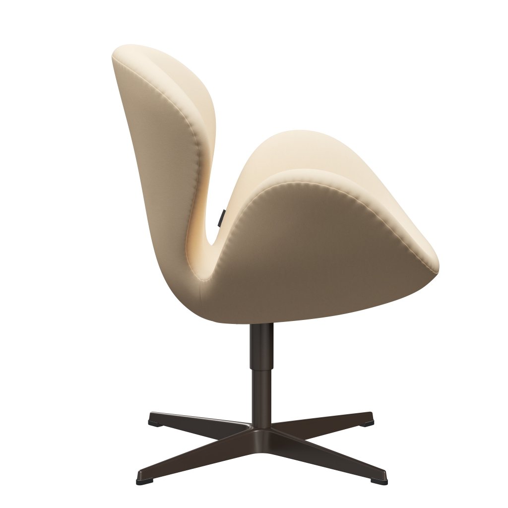 Fritz Hansen Swan Lounge Chair, Brown Bronze/Comfort White/Beige