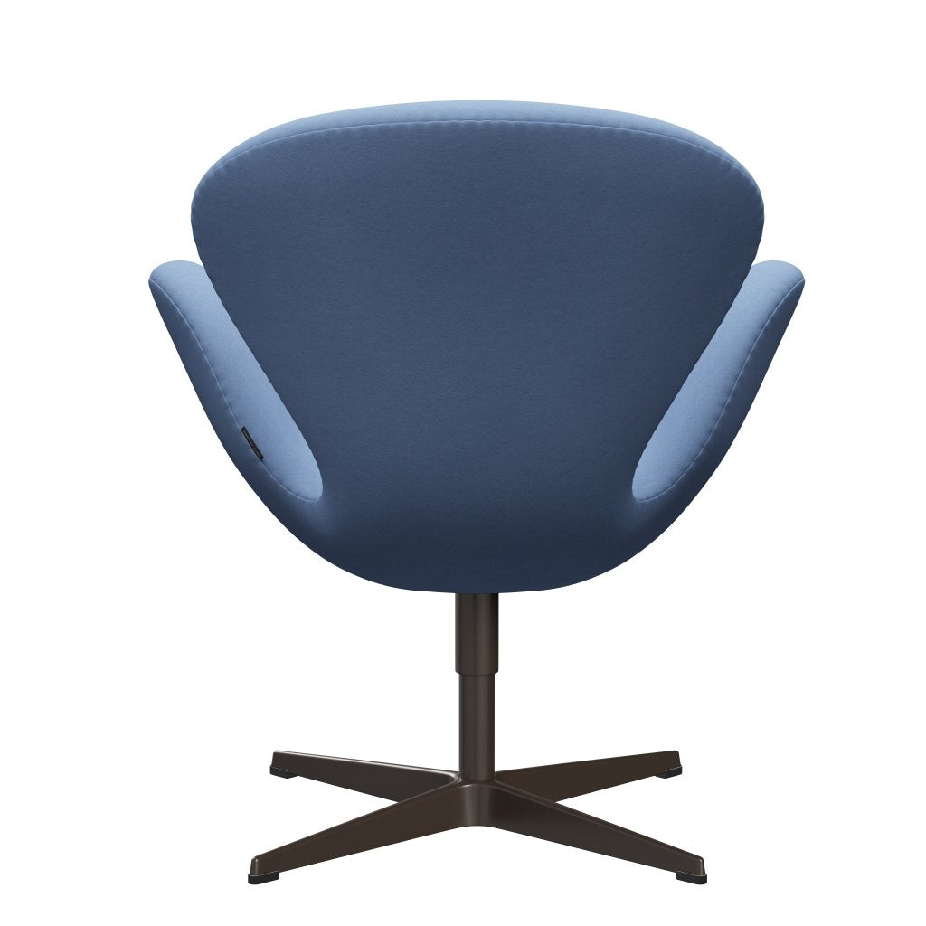 Fritz Hansen Swan Lounge Chair, Brown Bronze/Comfort White/Blue