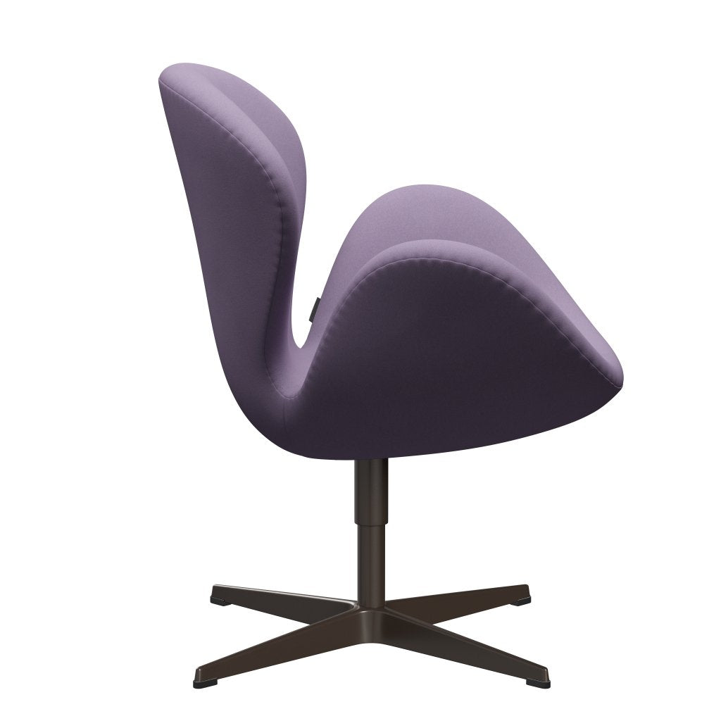 Fritz Hansen Swan Lounge Chair, Brown Bronze/Comfort White/Light Violet