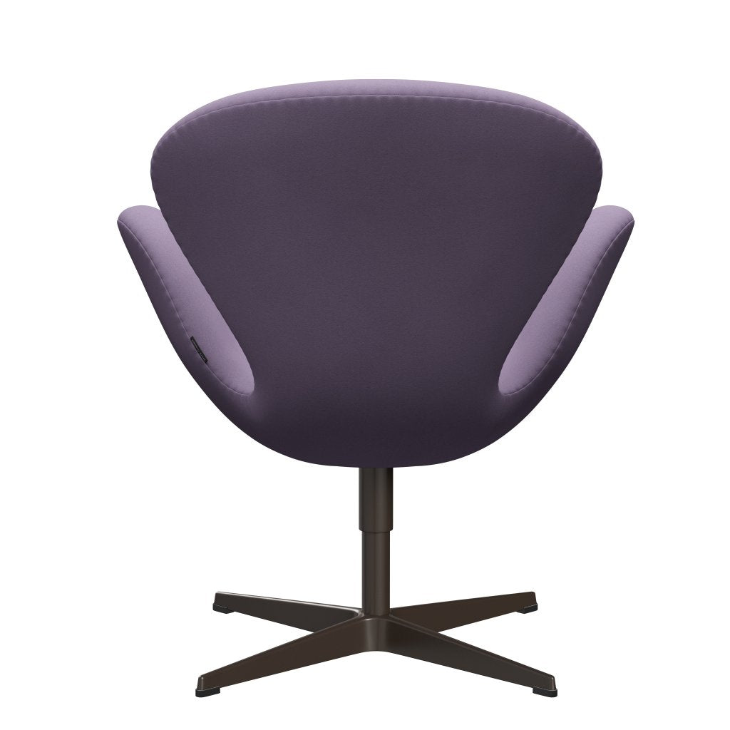 Fritz Hansen Swan Lounge Chair, Brown Bronze/Comfort White/Light Violet