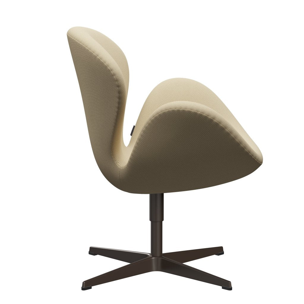 Fritz Hansen Swan Lounge Chair, Brown Bronze/Diablo Ivory