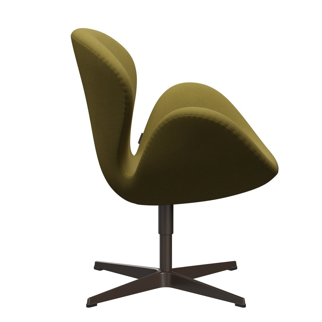 Fritz Hansen Swan Lounge Chair, Brown Bronze/Diablo Autumn Green