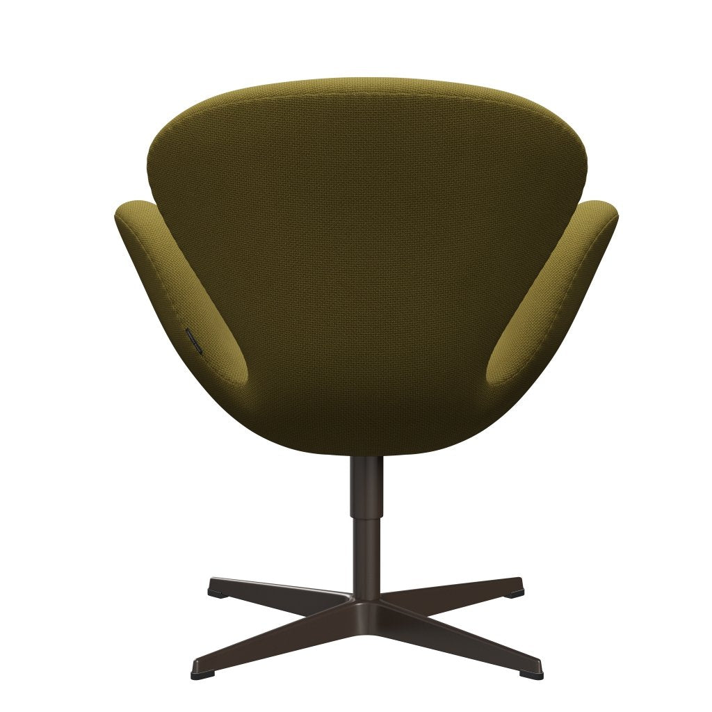 Fritz Hansen Swan Lounge Chair, Brown Bronze/Diablo Autumn Green