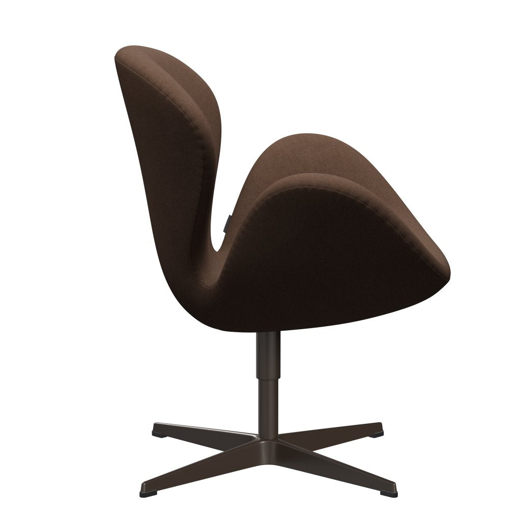 Fritz Hansen Swan Lounge Chair, Brown Bronze/Divina Dark Brown (356)