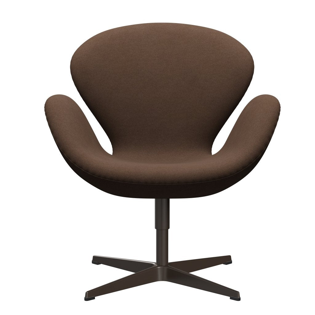 Fritz Hansen Swan Lounge Chair, Brown Bronze/Divina Dark Brown (356)