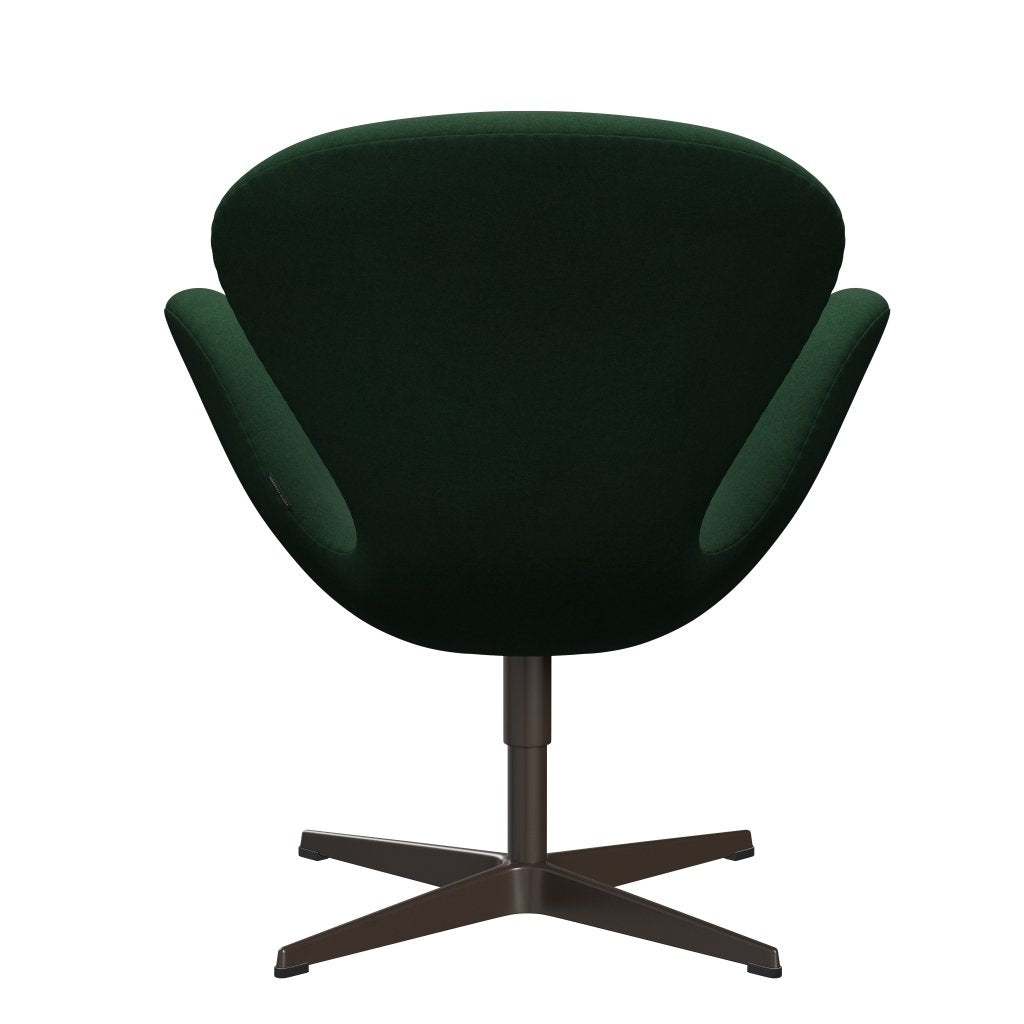 Fritz Hansen Swan Lounge Chair, Brown Bronze/Divina Dark Green (876)