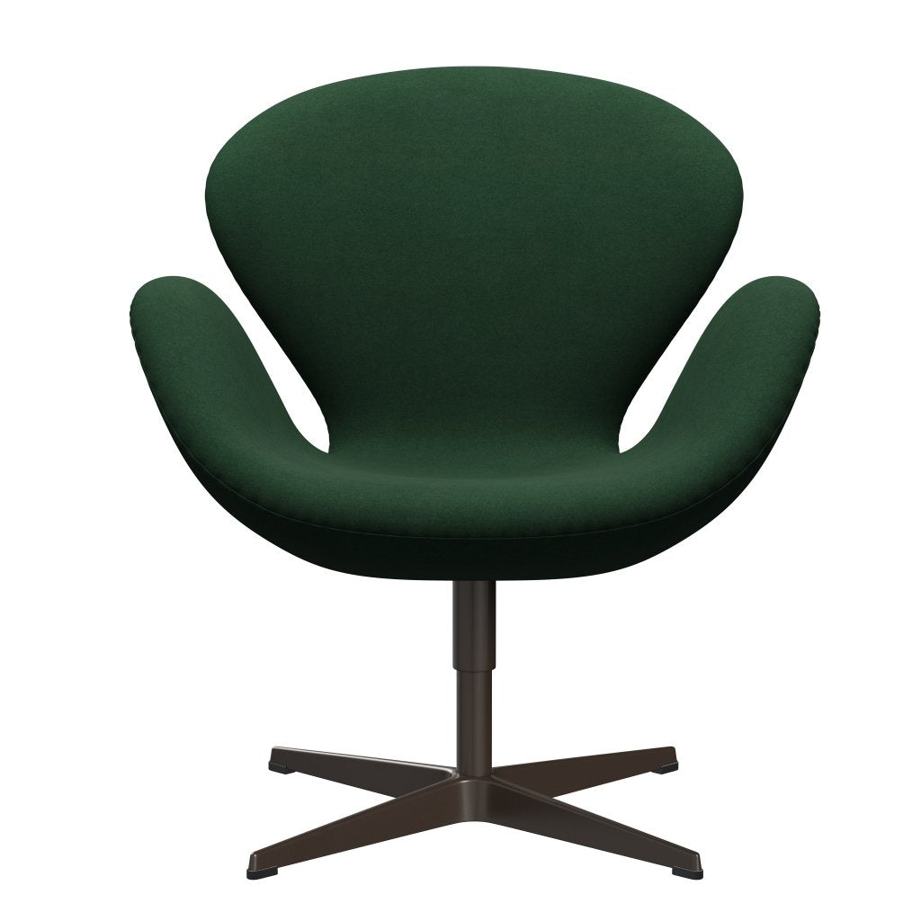 Fritz Hansen Swan Lounge Chair, Brown Bronze/Divina Dark Green (876)