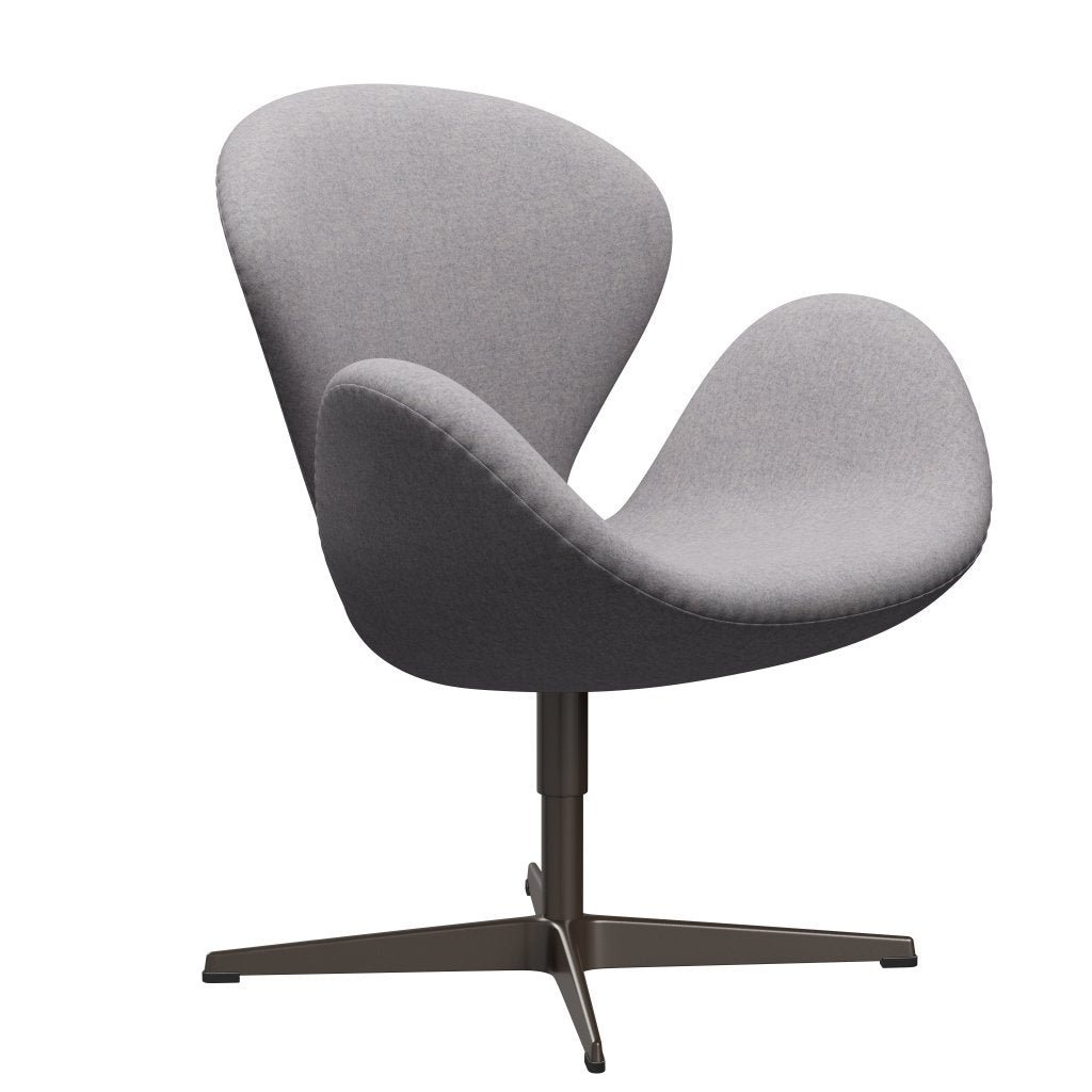 Fritz Hansen Swan Lounge Chair, Brown Bronze/Divina Md Cool Light Grey