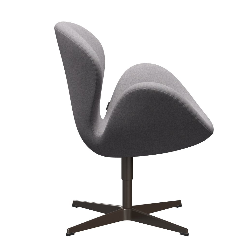 Fritz Hansen Swan Lounge Chair, Brown Bronze/Divina Md Cool Light Grey
