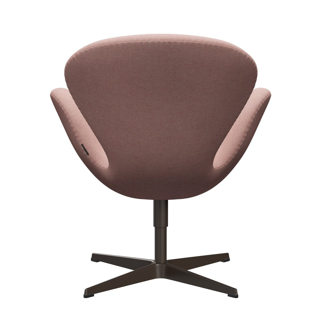 Fritz Hansen Swan Lounge Chair, Brown Bronze/Divina Md Soft Pink