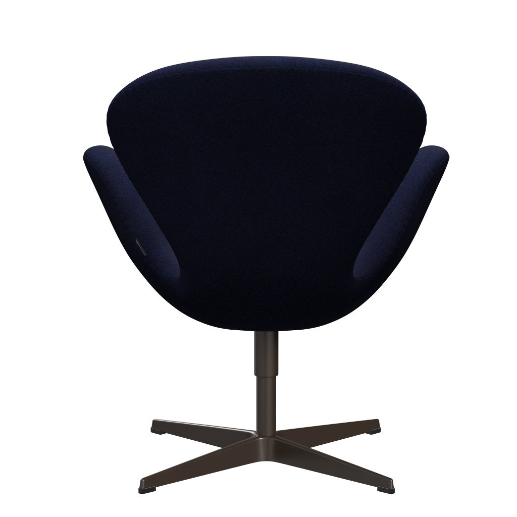 Fritz Hansen Swan Lounge Chair, Brown Bronze/Divina Melange Dark Blue