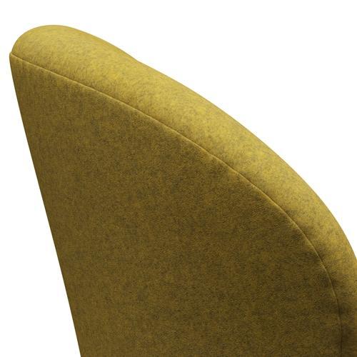 Fritz Hansen Swan Lounge Chair, Brown Bronze/Divina Melange Yellow