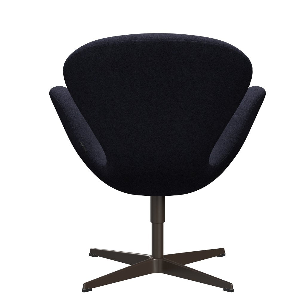 Fritz Hansen Swan Lounge Chair, Brown Bronze/Divina Melange Grey/Purple