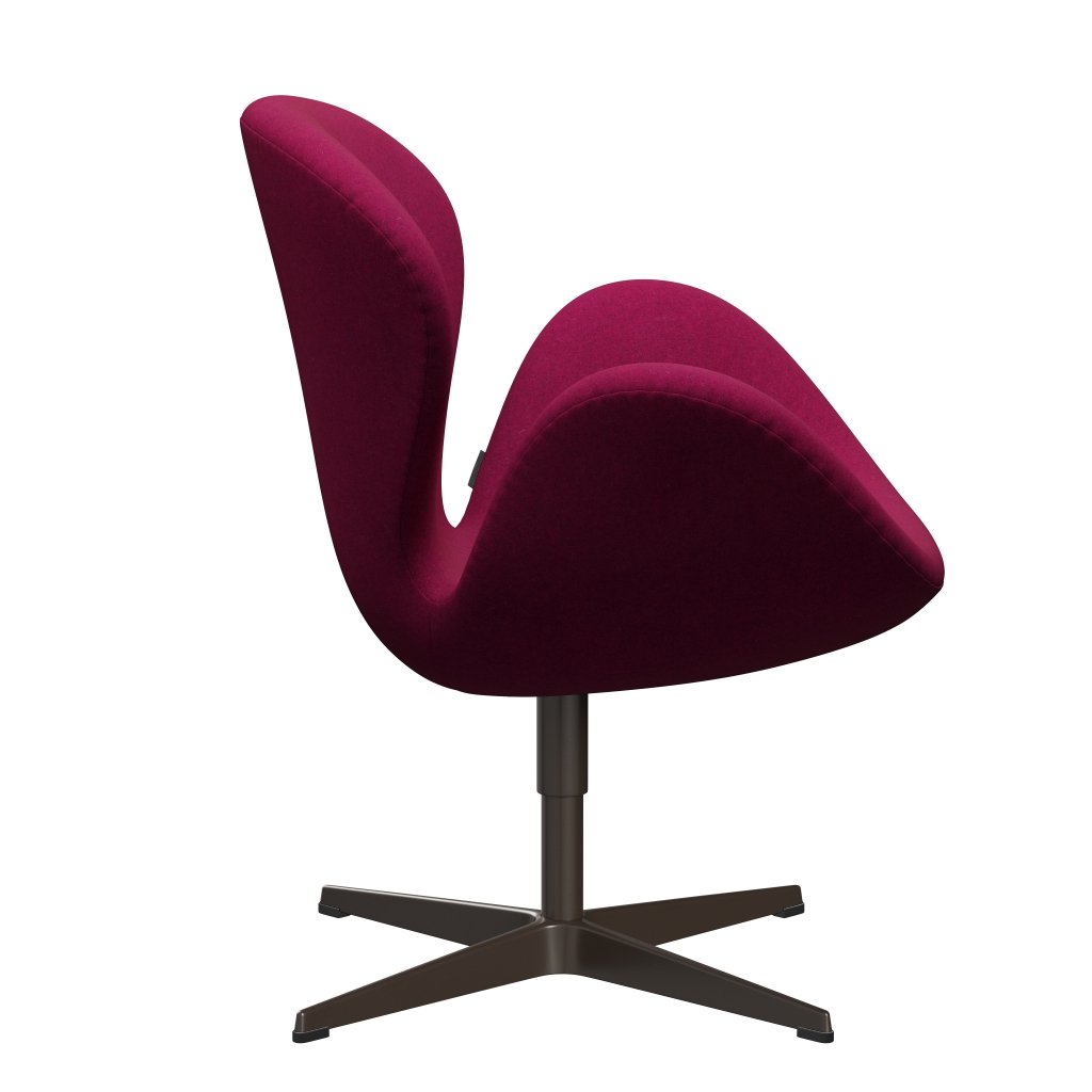 Fritz Hansen Swan Lounge Chair, Brown Bronze/Divina Melange Pink Lipstick