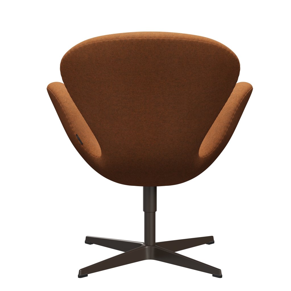 Fritz Hansen Swan Lounge Chair, Brown Bronze/Divina Melange Orange Light