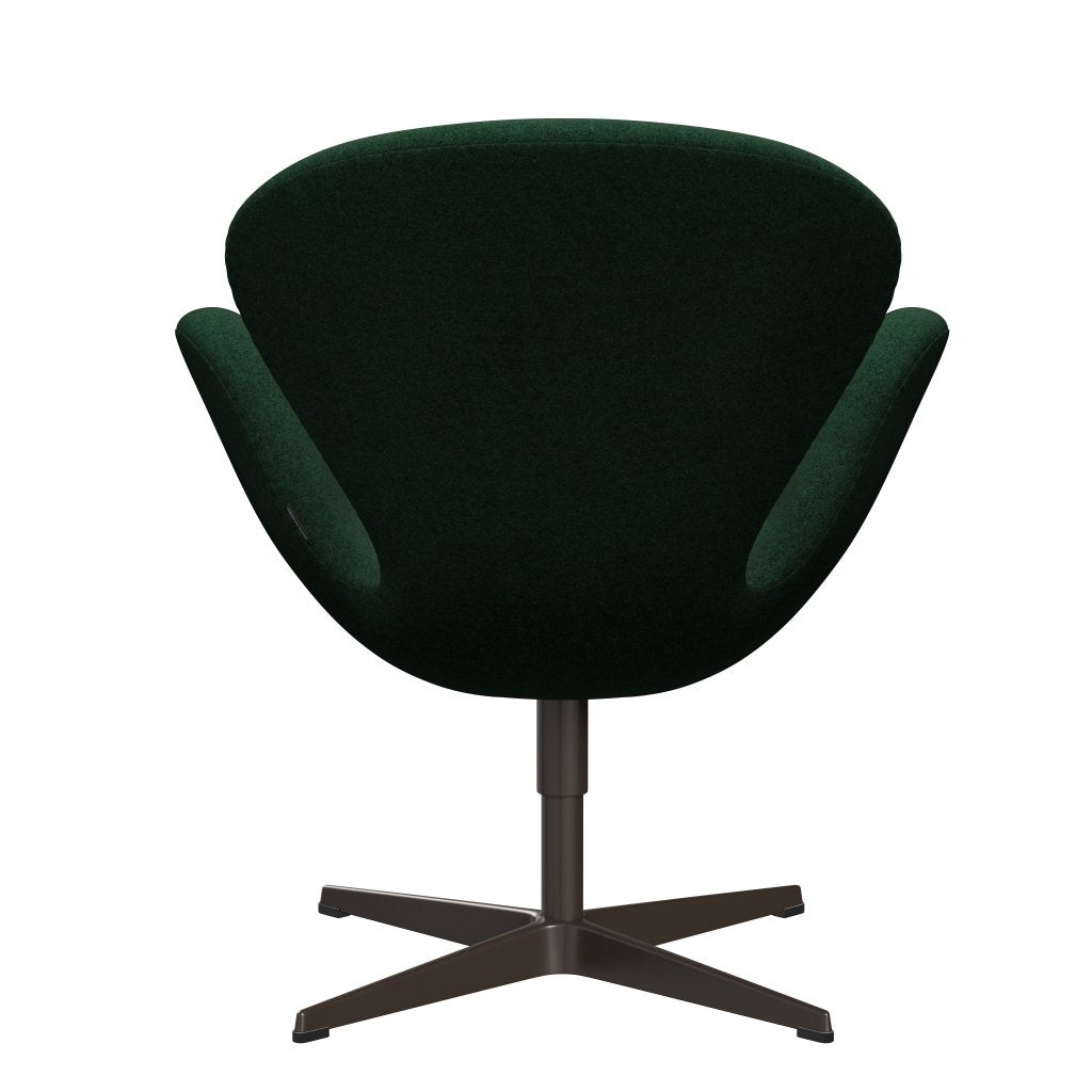 Fritz Hansen Swan Lounge Chair, Brown Bronze/Divina Melange Warm Dark Green