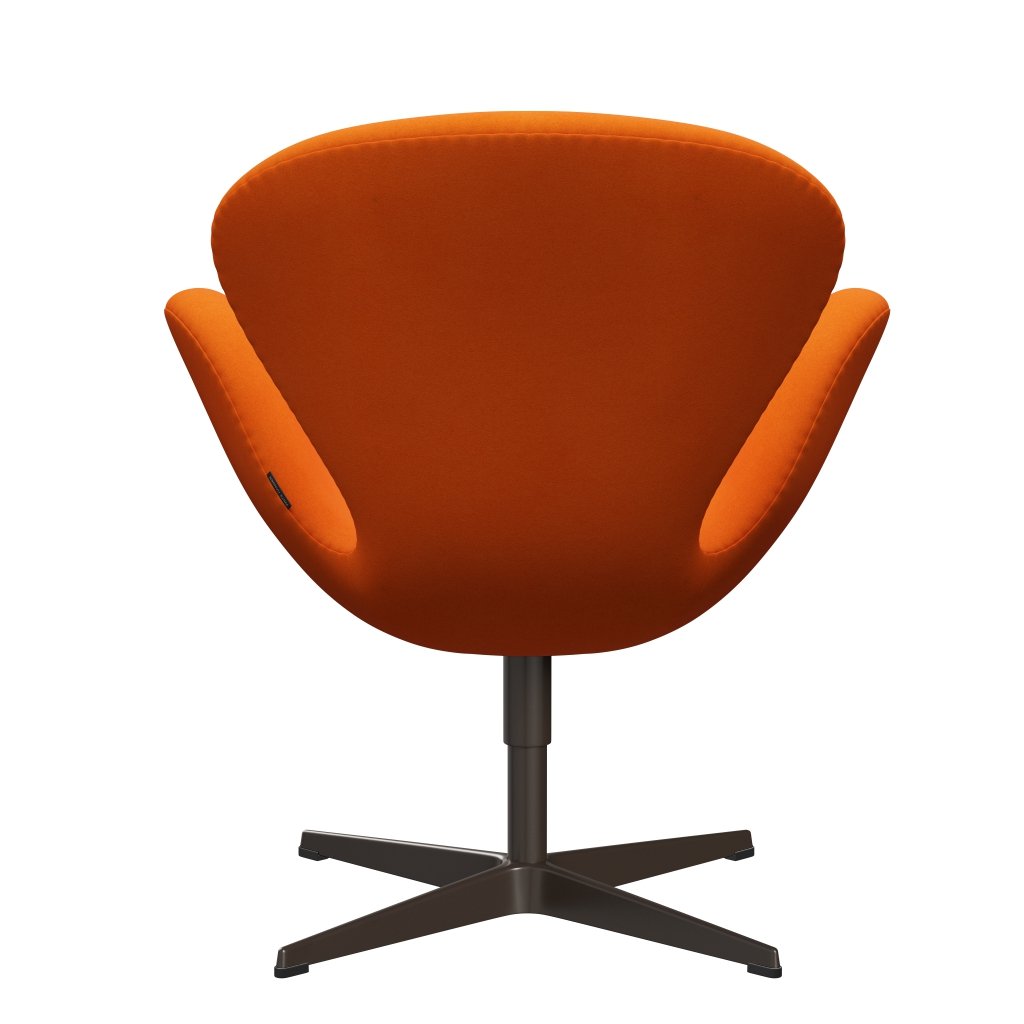 Fritz Hansen Swan Lounge Chair, Brown Bronze/Divina Pastello Orange