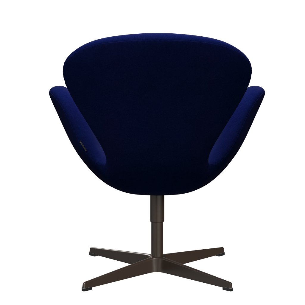 Fritz Hansen Swan Lounge Chair, Brown Bronze/Divina Royal Blue
