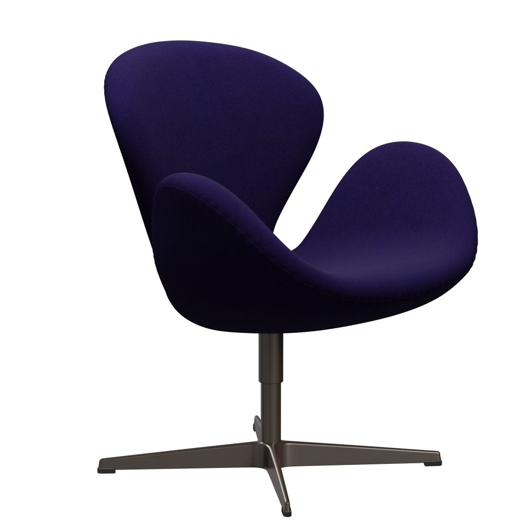 Fritz Hansen Swan Lounge Chair, Brown Bronze/Divina Violet Dark (692)