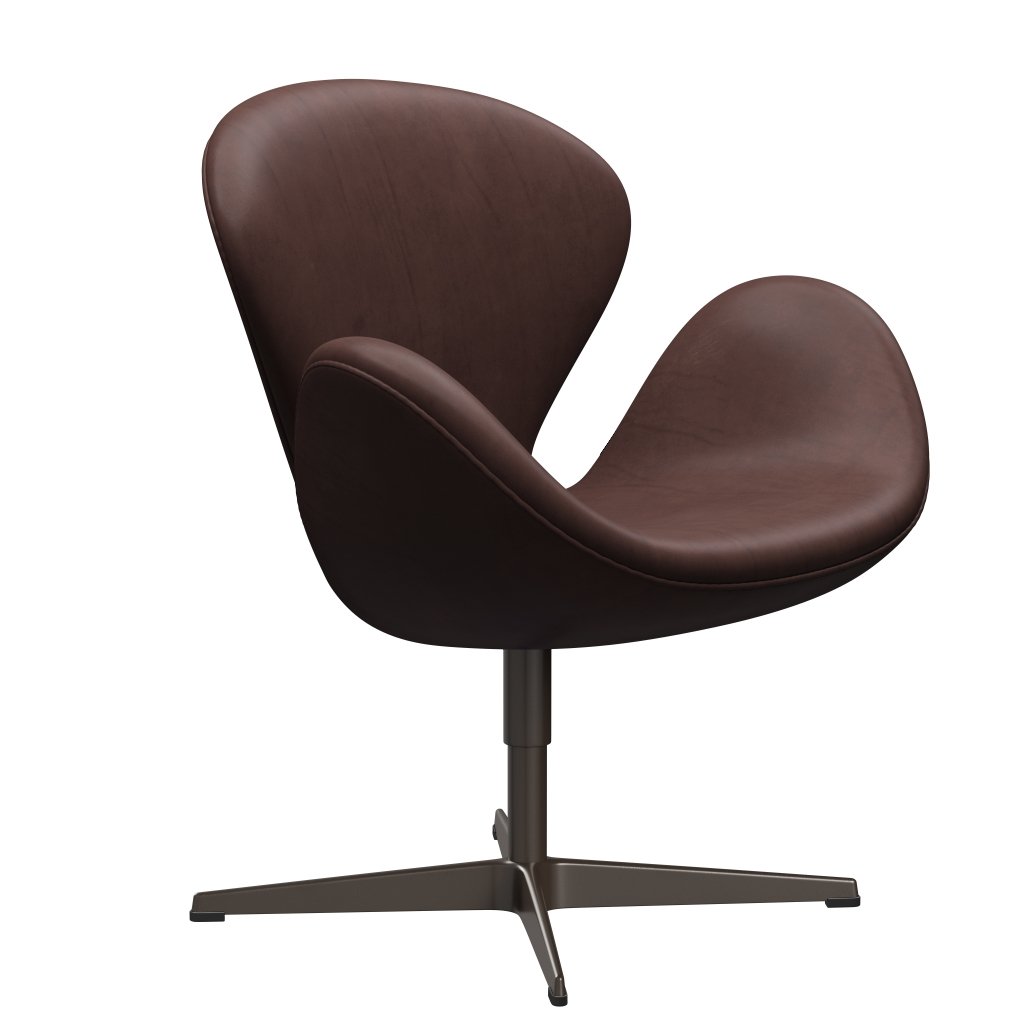 Fritz Hansen Swan Lounge Chair, Brown Bronze/Embrace Concrete