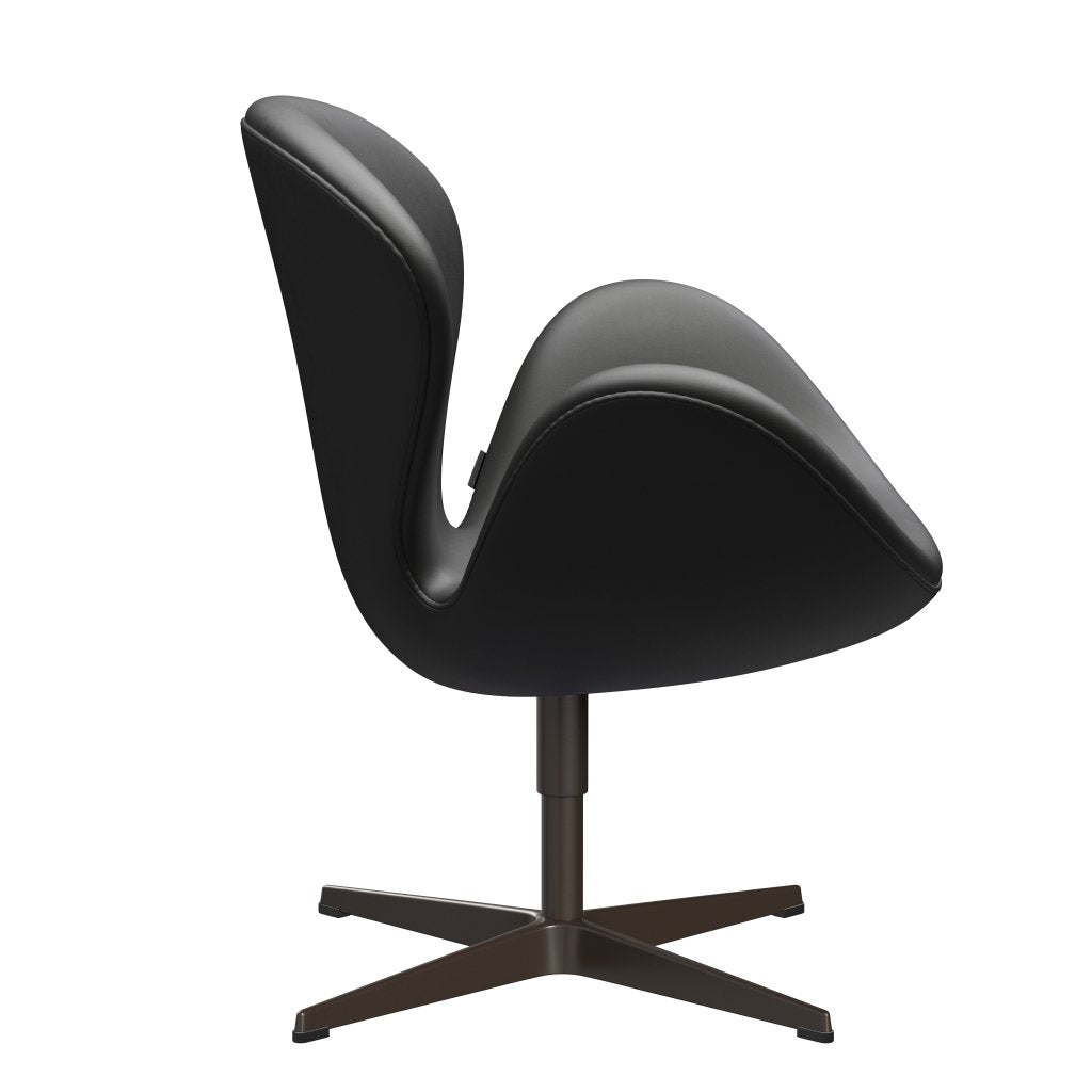 Fritz Hansen Swan Lounge Chair, Brown Bronze/Essential Black