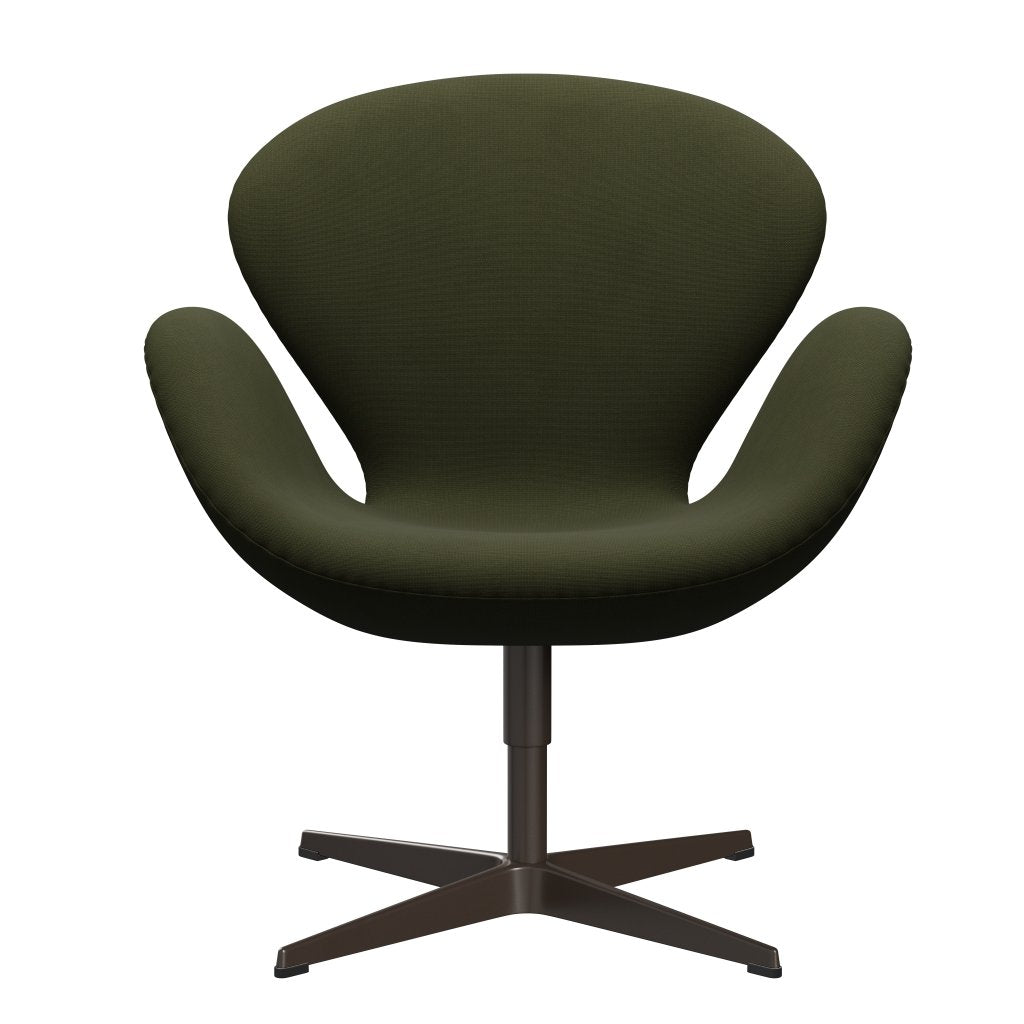Fritz Hansen Swan Lounge Chair, Brown Bronze/Fame Dark Brown Green