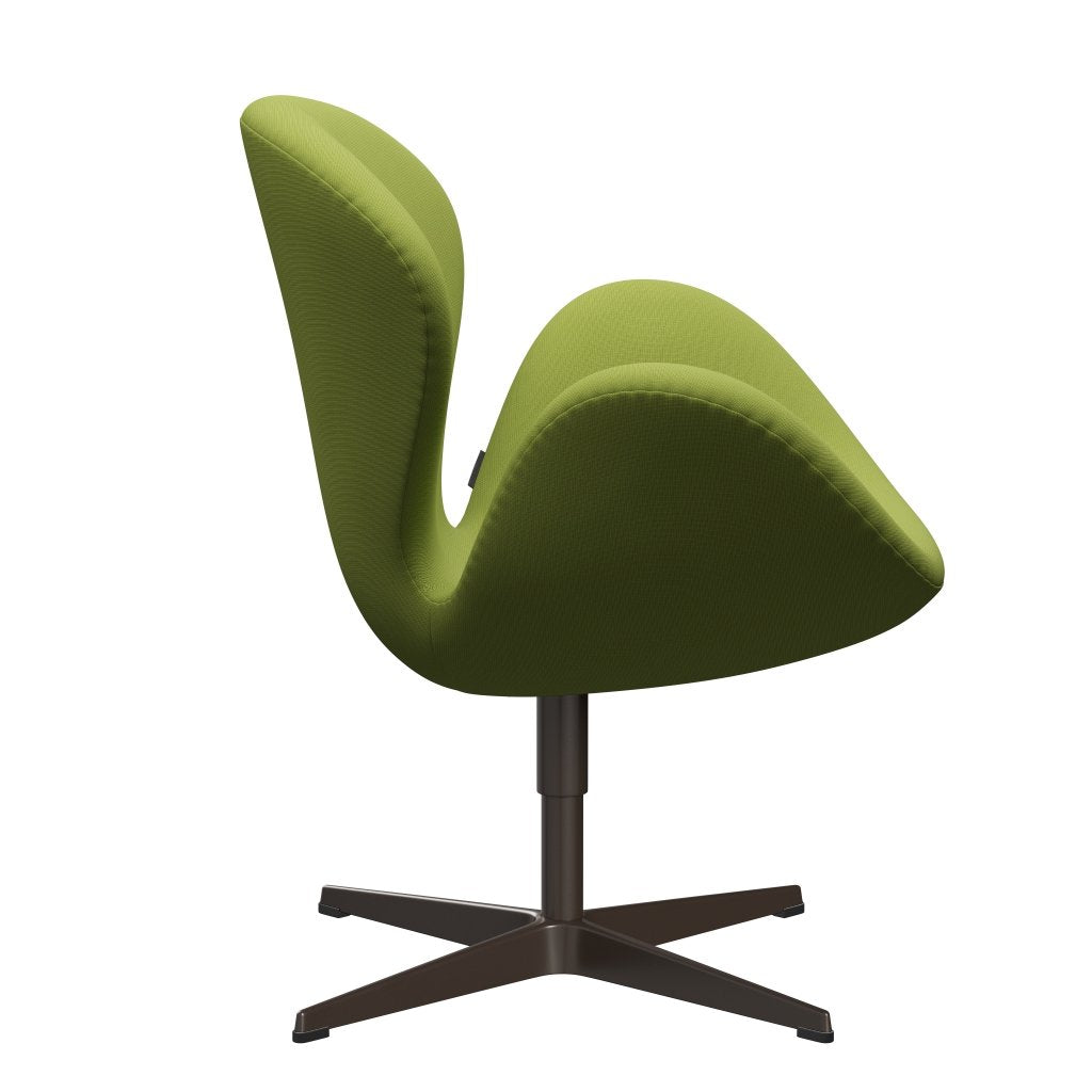 Fritz Hansen Swan Lounge Chair, Brown Bronze/Fame Light Grass Green