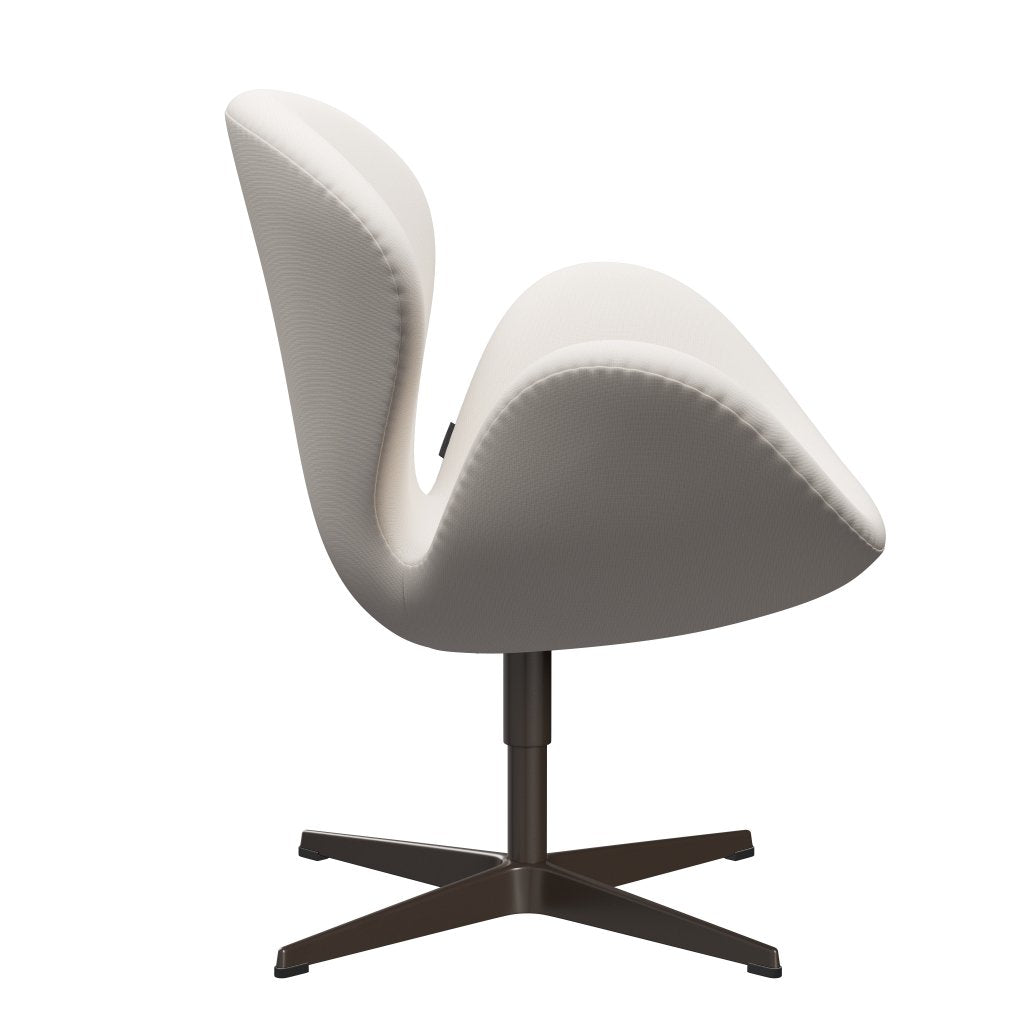 Fritz Hansen Swan Lounge Chair, Brown Bronze/Fame White