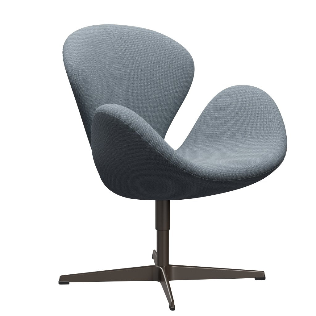 Fritz Hansen Swan Lounge Chair, Brown Bronze/Fiord Blue/Grey