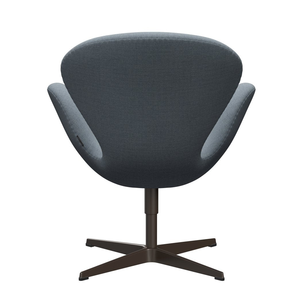 Fritz Hansen Swan Lounge Chair, Brown Bronze/Fiord Blue/Grey