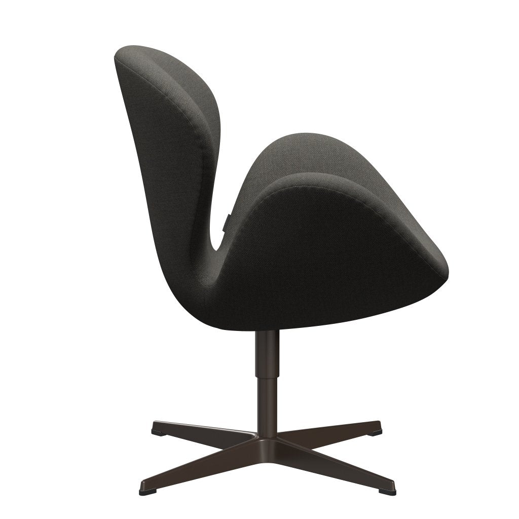 Fritz Hansen Swan Lounge Chair, Brown Bronze/Fiord Dark Grey/Stone