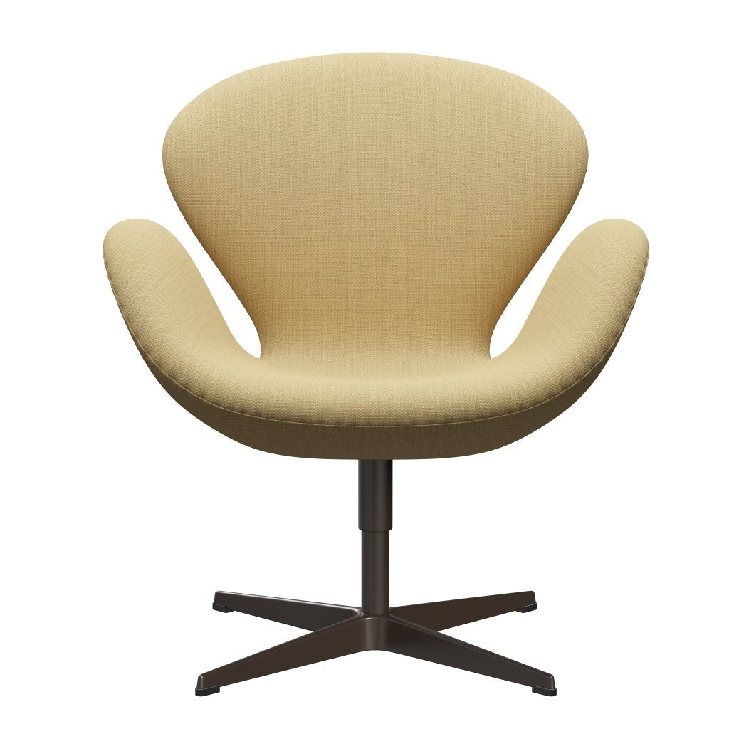 Fritz Hansen Swan Lounge Chair, Brown Bronze/Fiord Fine Yellow